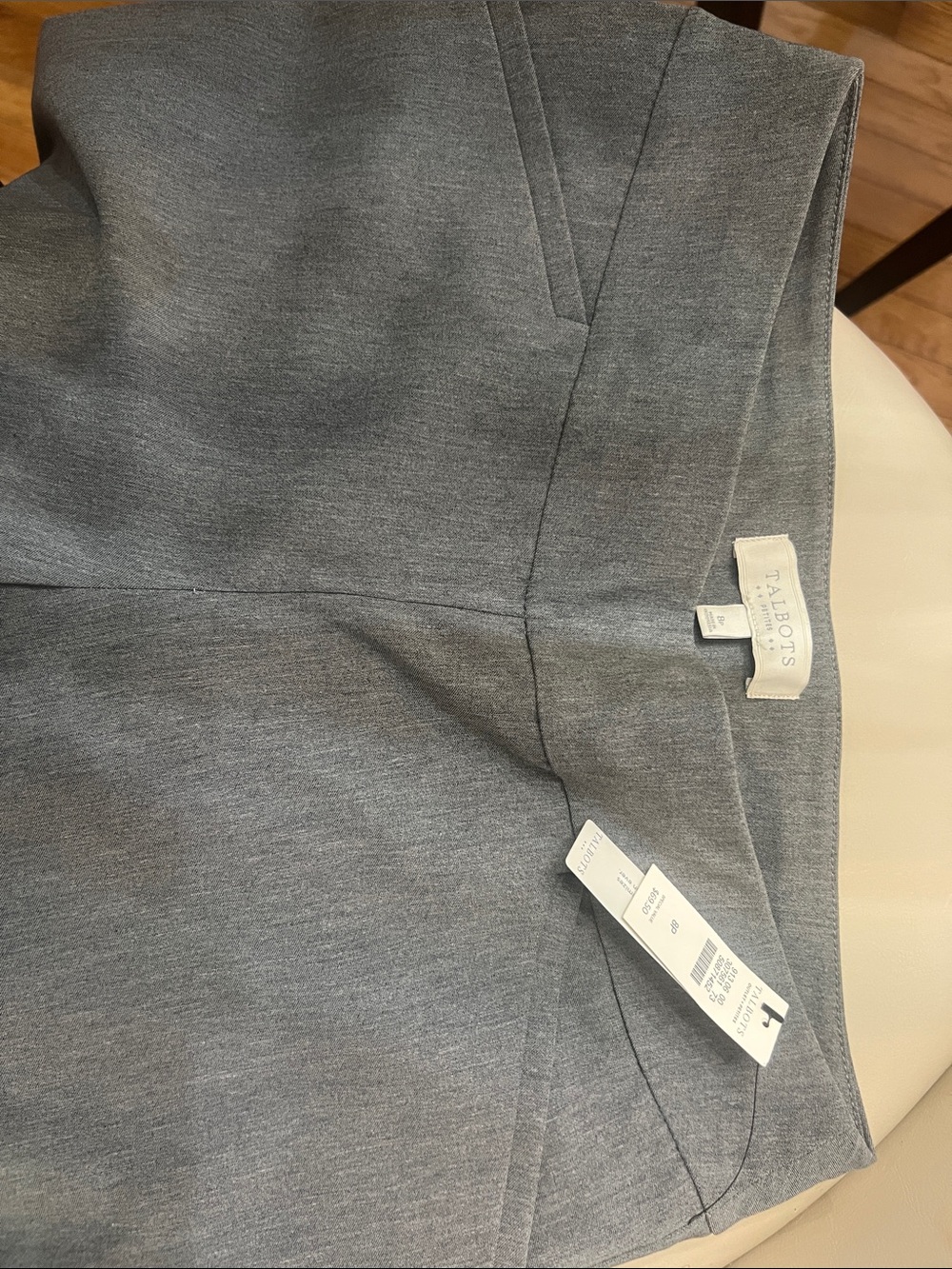Talbots Girls Gray Ponte Knit Dressy Skirt